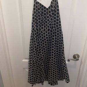 Vintage Style Black and White Halter Style Dress